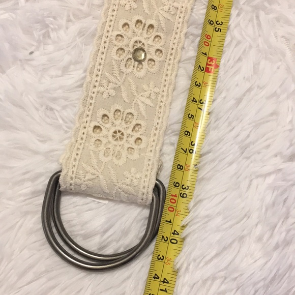 Fabric Floral Belt with Rhinestone Embellishments - Picture 5 of 7